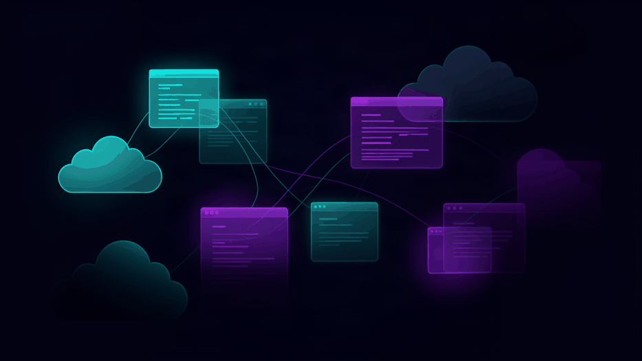 shadow IT - abstract dark theme illustration